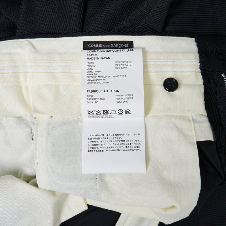 Club21 - COMME des GARCONS HOMME PLUS - Polyester Kersey Roll Up Pants - PANTS - Black