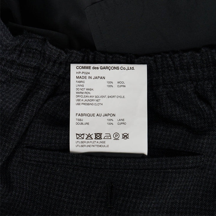 Club21 - COMME des GARCONS HOMME - Wool Houndstooth Pants - PANTS - Black