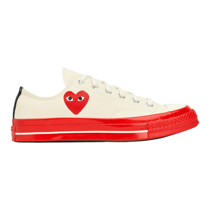 Club21 - COMME des GARCONS PLAY CONVERSE - Converse Red Sole Low Top - SNEAKERS - White