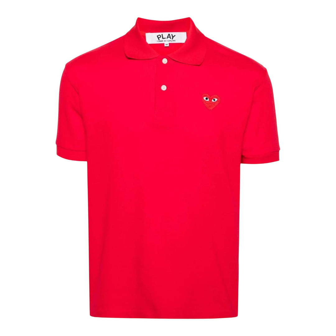 Club21 - COMME des GARCONS PLAY - Red Emblem Polo T-Shirt Unisex - POLOS - Red