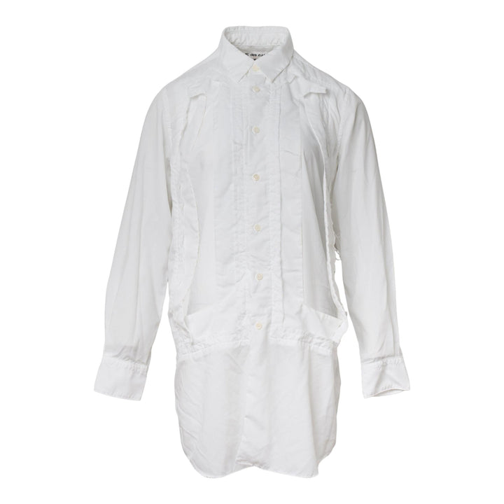 Club21 - COMME des GARCONS - Polyester Broad Cutting Out Blouse - BLOUSES - White