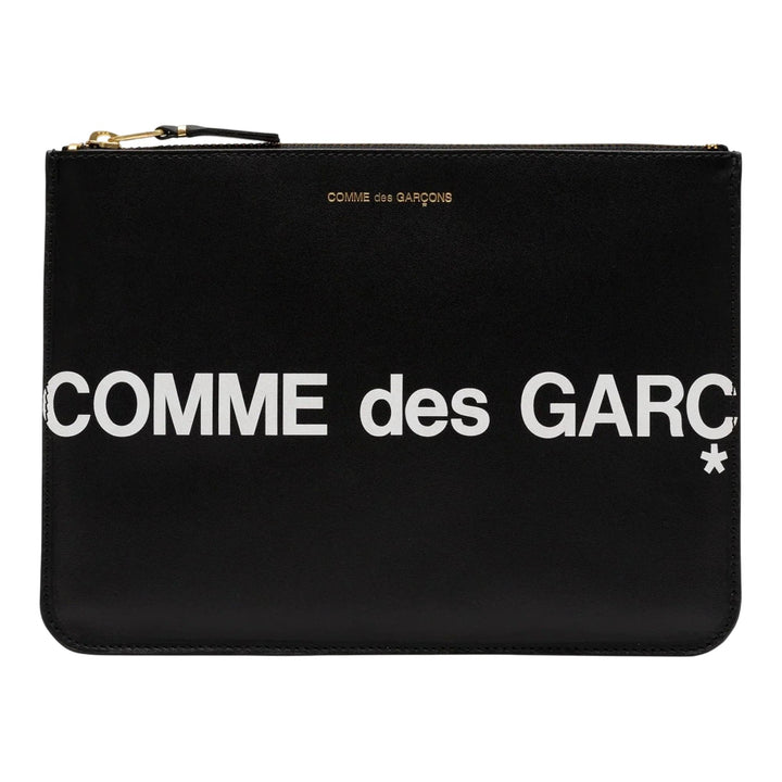 Club21 - COMME des GARCONS WALLET - Huge Logo Wallet Zip Pouch - WALLETS - Black