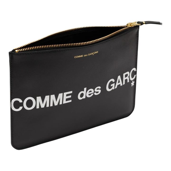 Club21 - COMME des GARCONS WALLET - Huge Logo Wallet Zip Pouch - WALLETS - Black