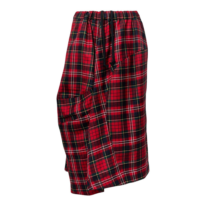 Club21 - COMME des GARCONS - Wool Tartan Check 1 Pattern Skirt - SKIRTS - Red