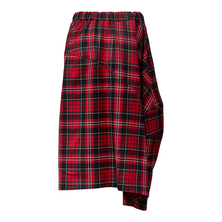 Club21 - COMME des GARCONS - Wool Tartan Check 1 Pattern Skirt - SKIRTS - Red