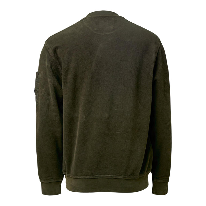 Club21 - C.P. Company - Crew Neck Sweatshirt Brushed Emerized Diagonal Fleece - SWEATSHIRTS - Green