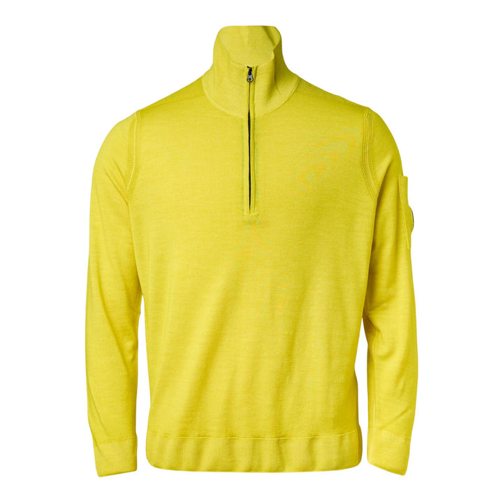 Club21 - C.P. Company - Merino Wool Half Zip Sweater - SWEATERS - Yellow