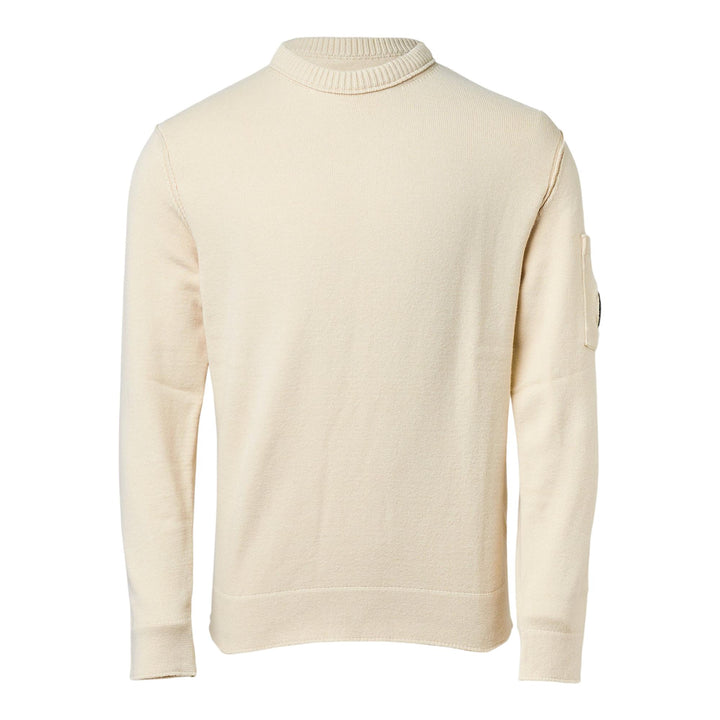 Club21 - C.P. Company - Soft Cotton Stretch Crewneck Sweater - SWEATERS - Beige