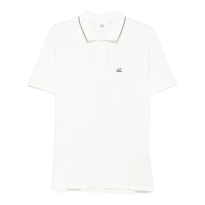 Club21 - C.P. Company - Stretch Pique Short Sleeve Polo - POLOS - White