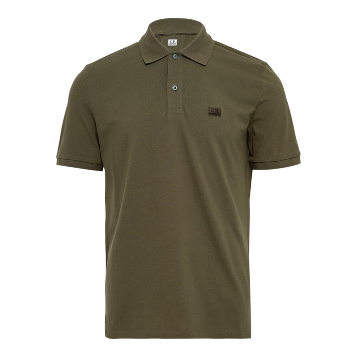 Club21 - C.P. Company - Stretch Piquet Short Sleeve Polo - POLOS - Dark Green