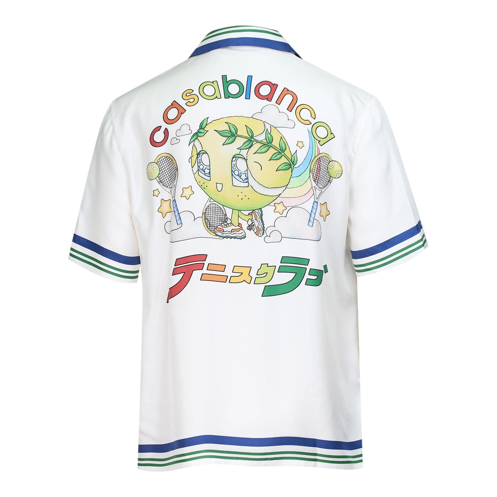 Club21 - Casablanca - Cuban Collar Short Sleeve Shirt - SHIRTS - White