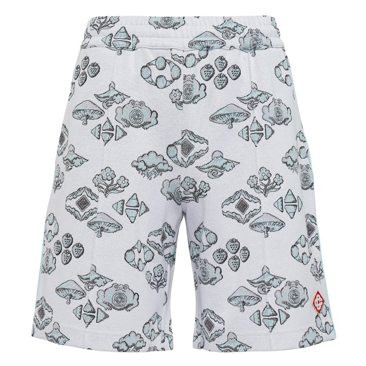 Club21 - Casablanca - Mens Jacquard Track Shorts - SHORTS - Off-White