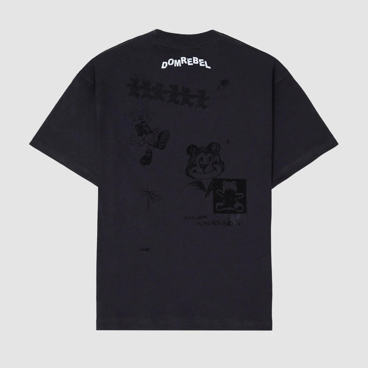 Club21 - DOMREBEL - Ny Bear Sketch T-Shirt - TEES - Black
