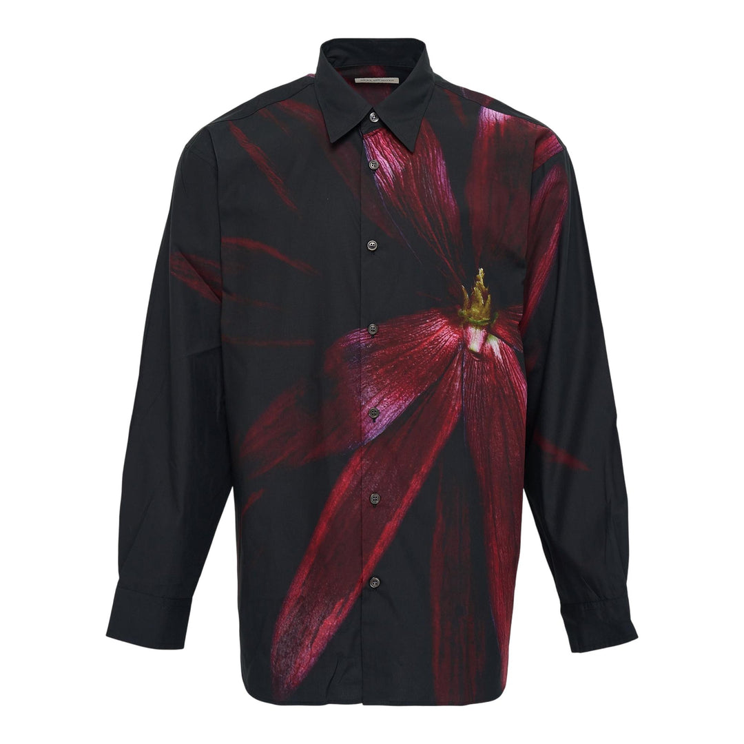 Club21 - Dries Van Noten - Loose Fit Dried Flower Print Shirt - SHIRTS - Black