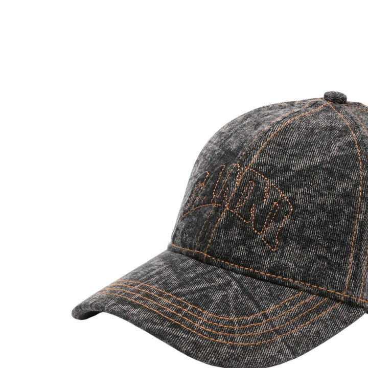 Club21 - GANNI - Denim Cotton Washed Cap - HATS - Black