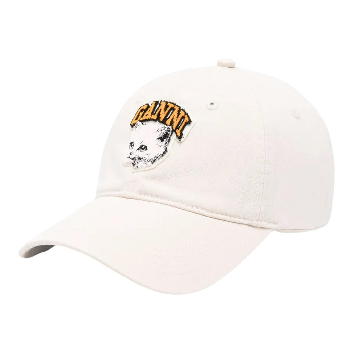 Club21 - GANNI - Washed Cotton Canvas Cat Cap - HATS - Beige