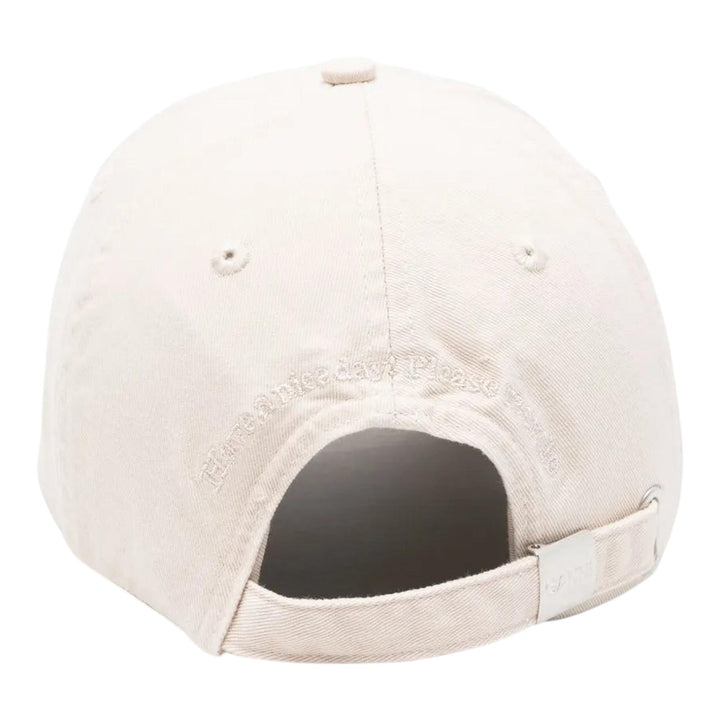 Club21 - GANNI - Washed Cotton Canvas Cat Cap - HATS - Beige
