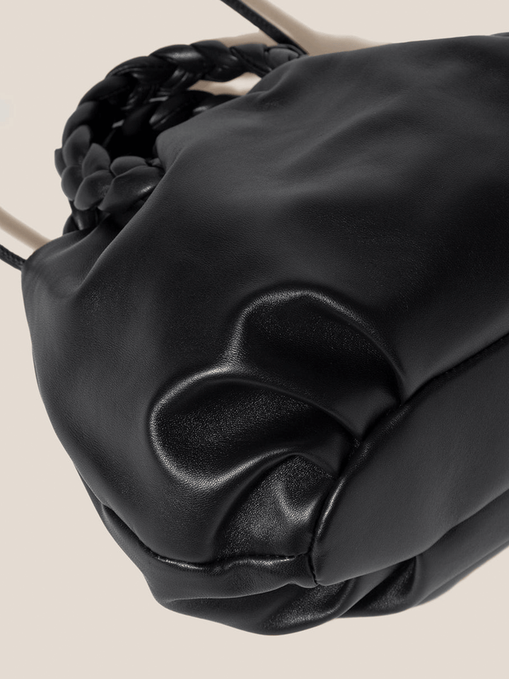 HEREU-Bombon-M-Braided-Handle-Pleated-Top-Handle-Bag-Black-4
