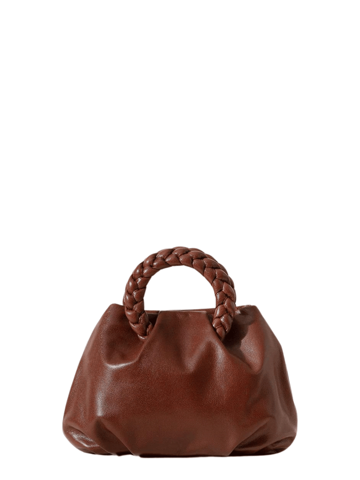 HEREU-Bombon-M-Supple-Shiny-Braided-Top-Handle-Bag-Brown-1