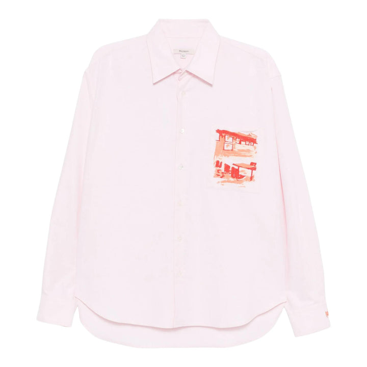 Club21 - JW Anderson - Cafe Scene Embroidery Shirt - SHIRTS - Pink