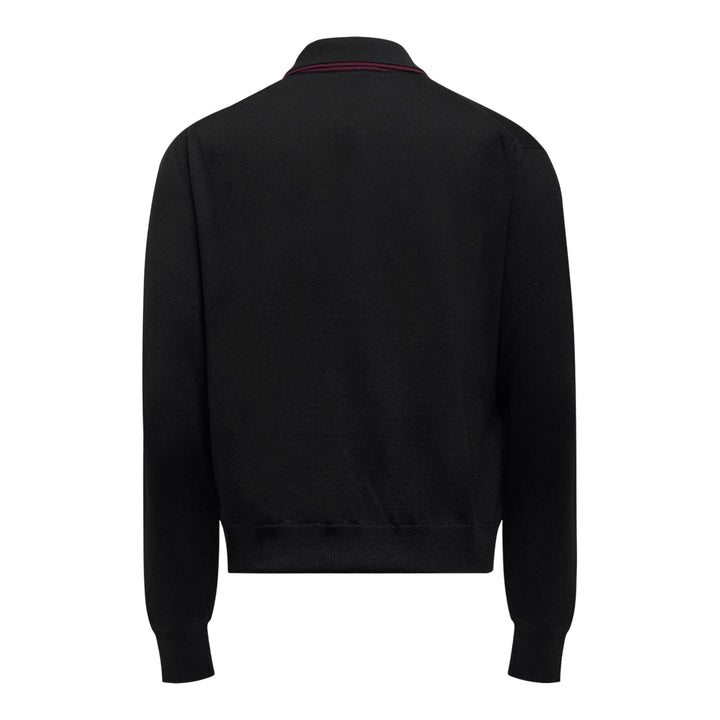 Club21 - Jil Sander - Lightweight Wool Polo Sweater - POLOS - Black