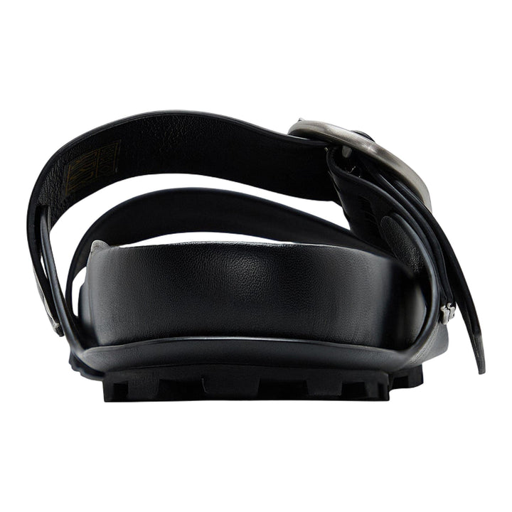 Club21 - Jil Sander - Sandal Semi-Shiny Calf Leather - FLAT SANDALS - Black