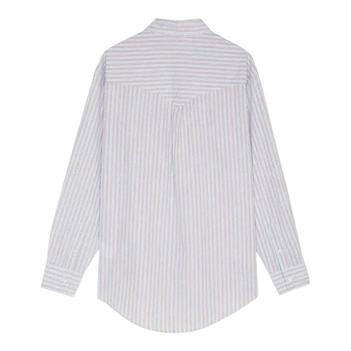 Club21 - Late Checkout - White/Pink Striped Flag Western Shirt - SHIRTS - Blue