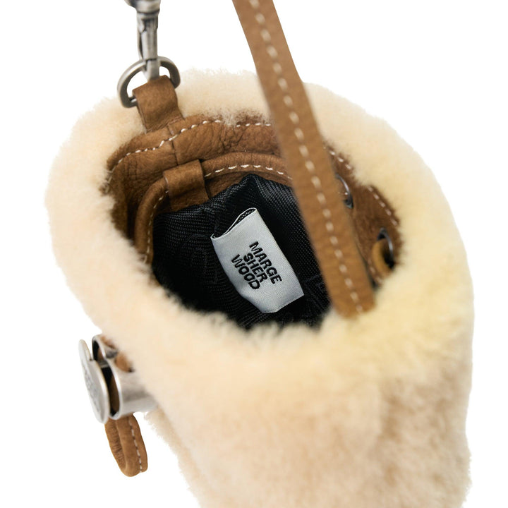 Club21 - MARGESHERWOOD - Shearing Drawstring Pouch - POUCHES - Beige