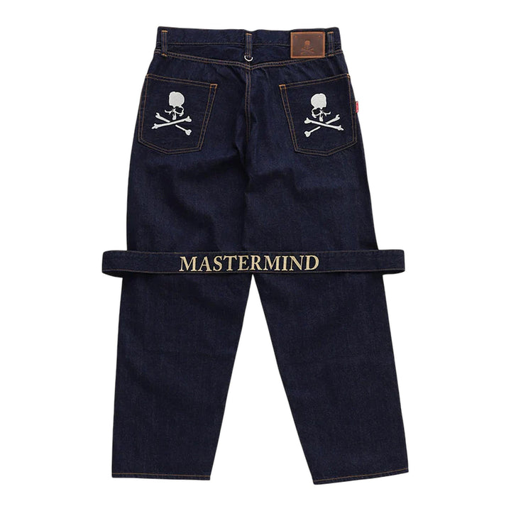 Club21 - MASTERMIND - Bontage Wide Denim Pants - JEANS - Indigo