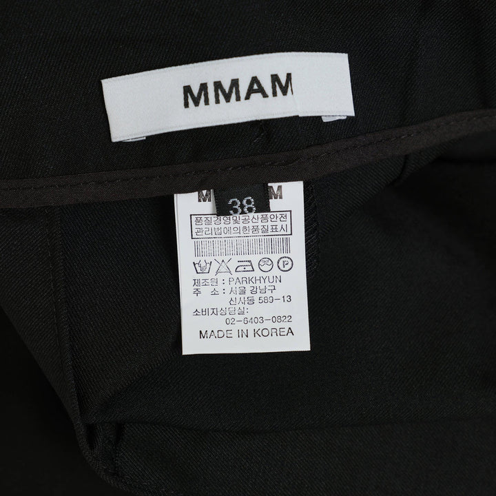 Club21 - MMAM - High-Waisted Darted Wool Blend Shorts - SHORTS - Black