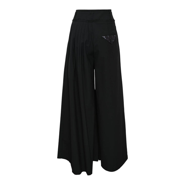 Club21 - MMAM - Relaxed Mid-Waist Pleated Trousers - PANTS - Black