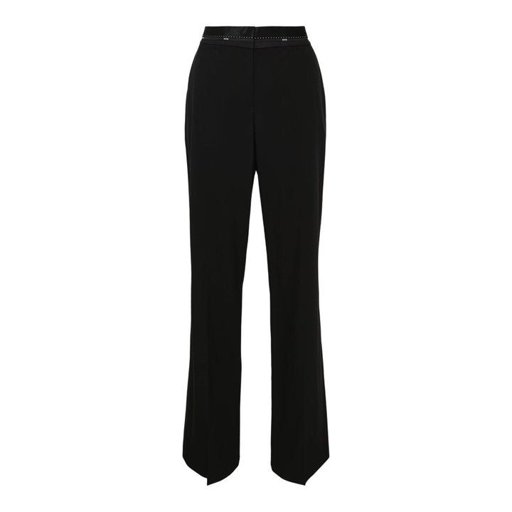 Club21 - MSGM - Black Pants With Logo Belt - PANTS - Black