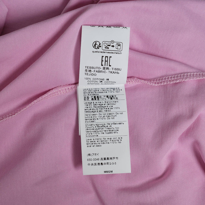 Club21 - MSGM - Elegant Logo Tee - TEES - Pink