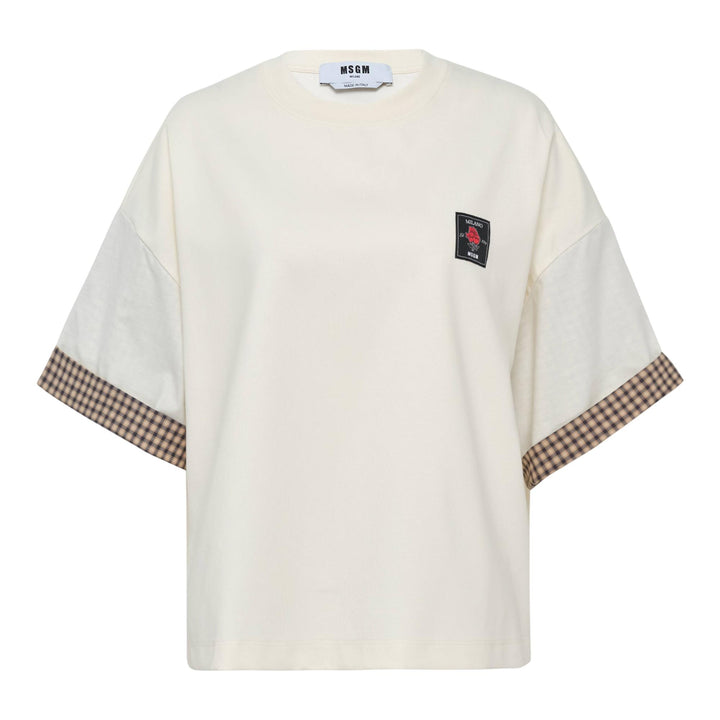 Club21 - MSGM - Logo Two-Colourway T-Shirt - TEES - White