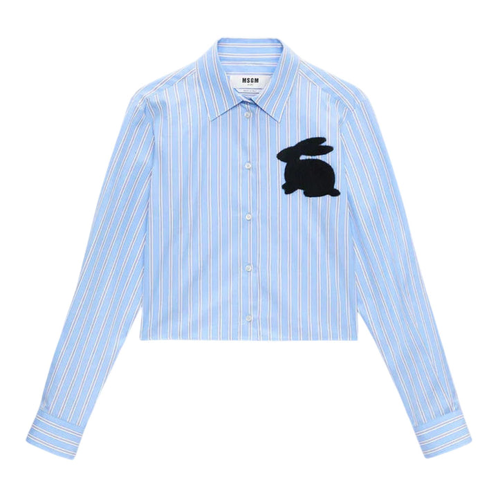 Club21 - MSGM - Rabbits Stripes Shirt - BLOUSES - Blue