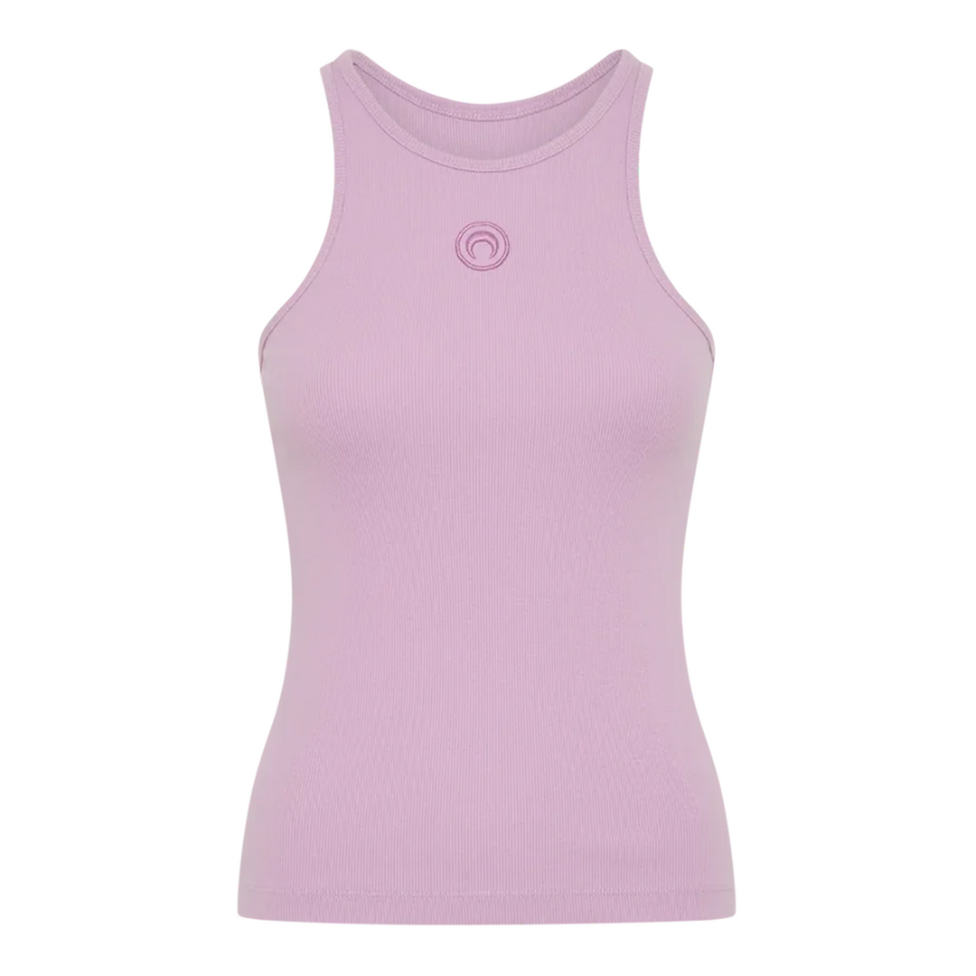 Moon Logo Ribbed Jersey Tank Top