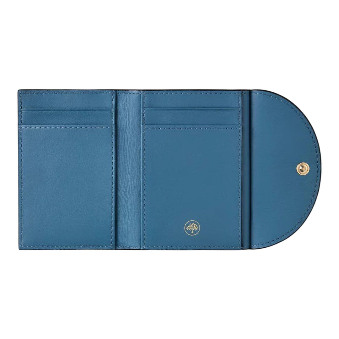 Club21 - Mulberry - Compact Bifold Card Wallet Brighton Blue & Night Sky Micro Classic Grain - MULTI-CARD WALLETS - Brighton-Night Sky