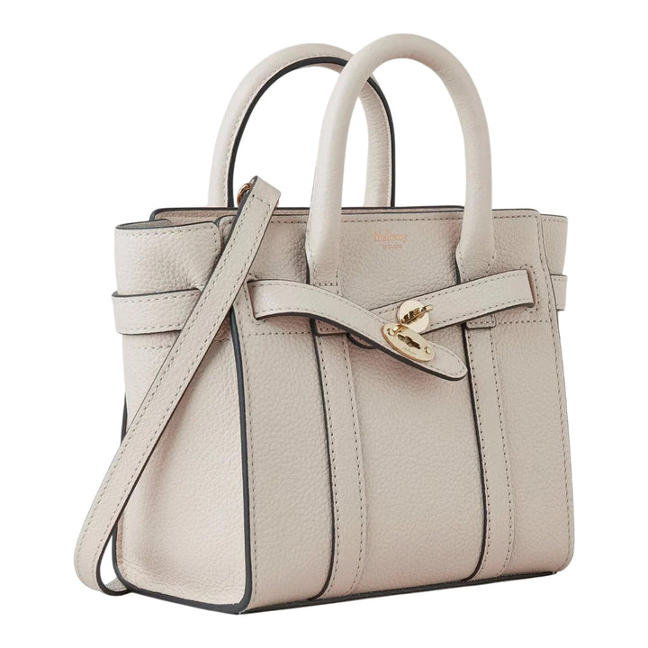 Club21 - Mulberry - Micro Zipped Bayswater Chalk Small Classic Grain - MINI BAGS - Cream