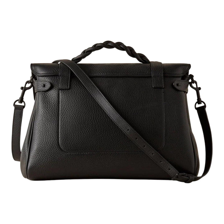 Club21 - Mulberry - Oversized Alexa Black Heavy Grain - LARGE TOP HANDLE - Black