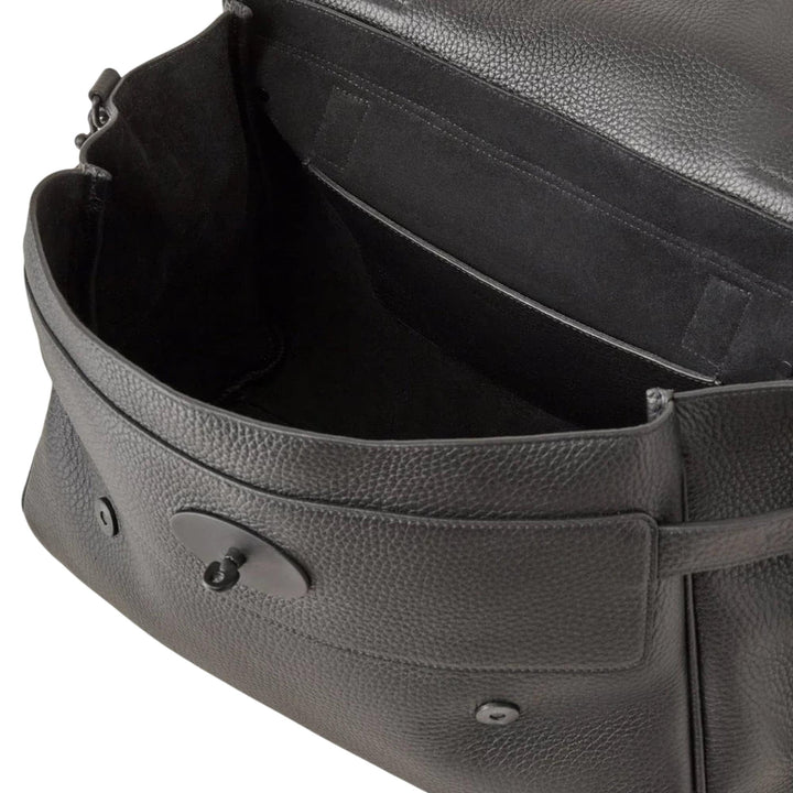 Club21 - Mulberry - Oversized Alexa Black Heavy Grain - LARGE TOP HANDLE - Black