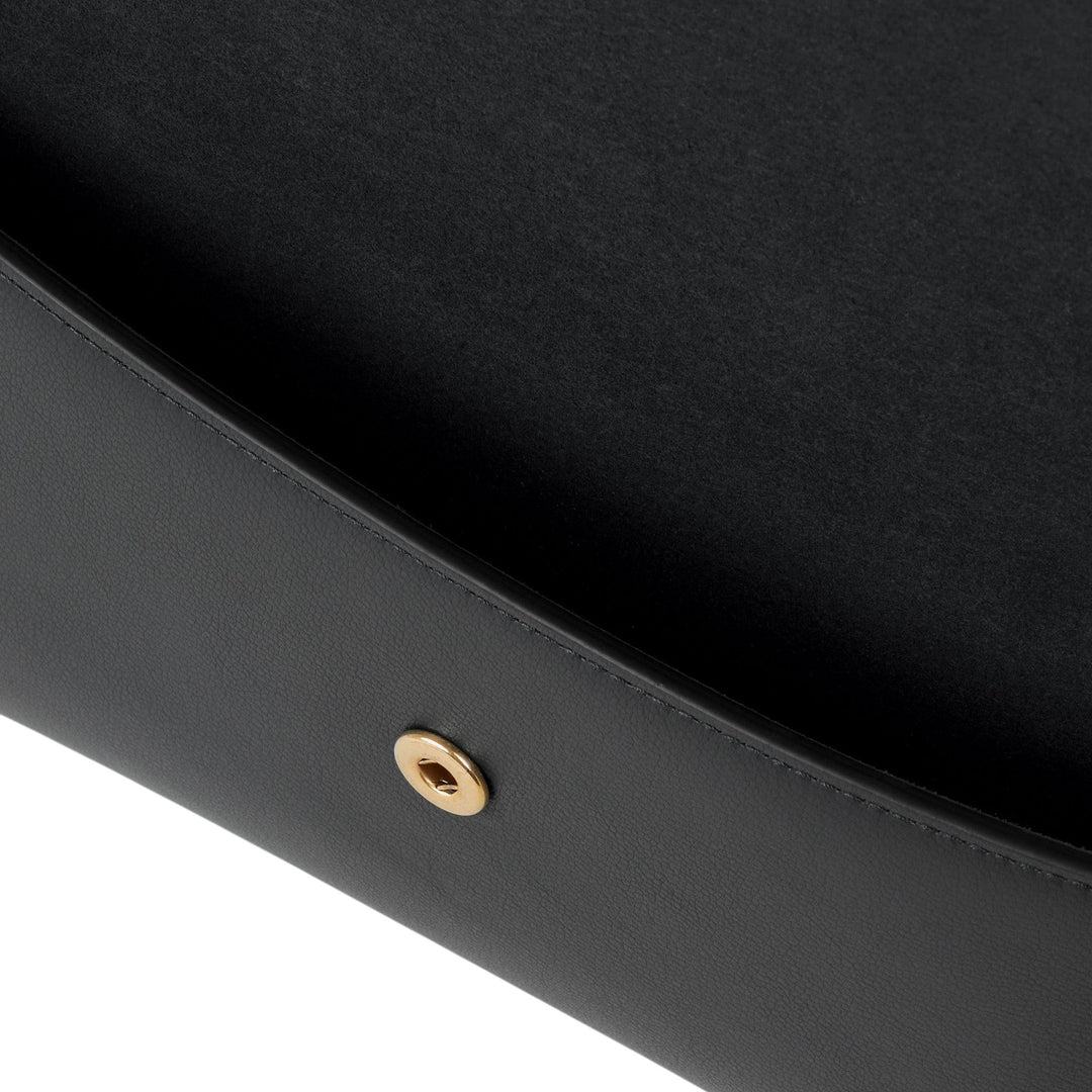 Club21 - Mulberry - Press Stud Envelope Pouch Black Micro Classic Grain - POUCHES - Black