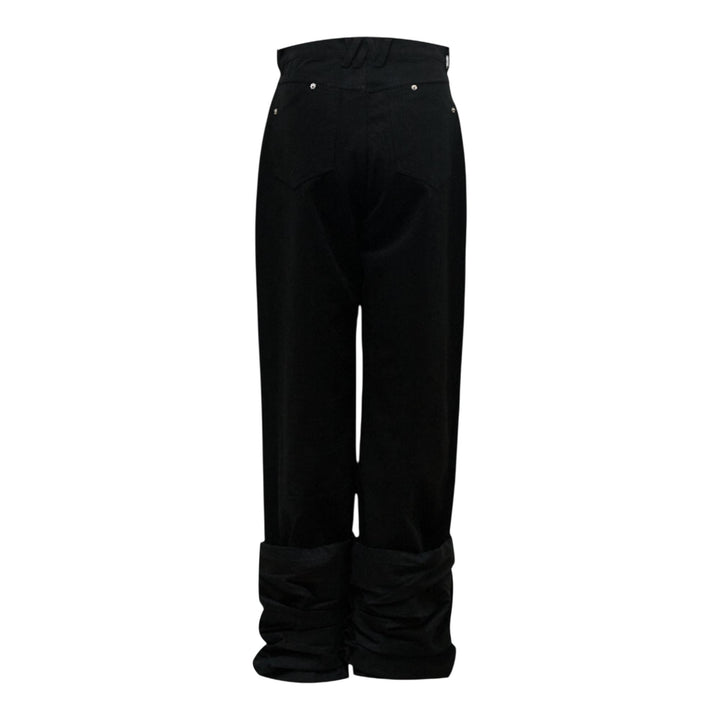 Club21 - NACHE - Reverse Cotton Pants Black - JEANS - Black