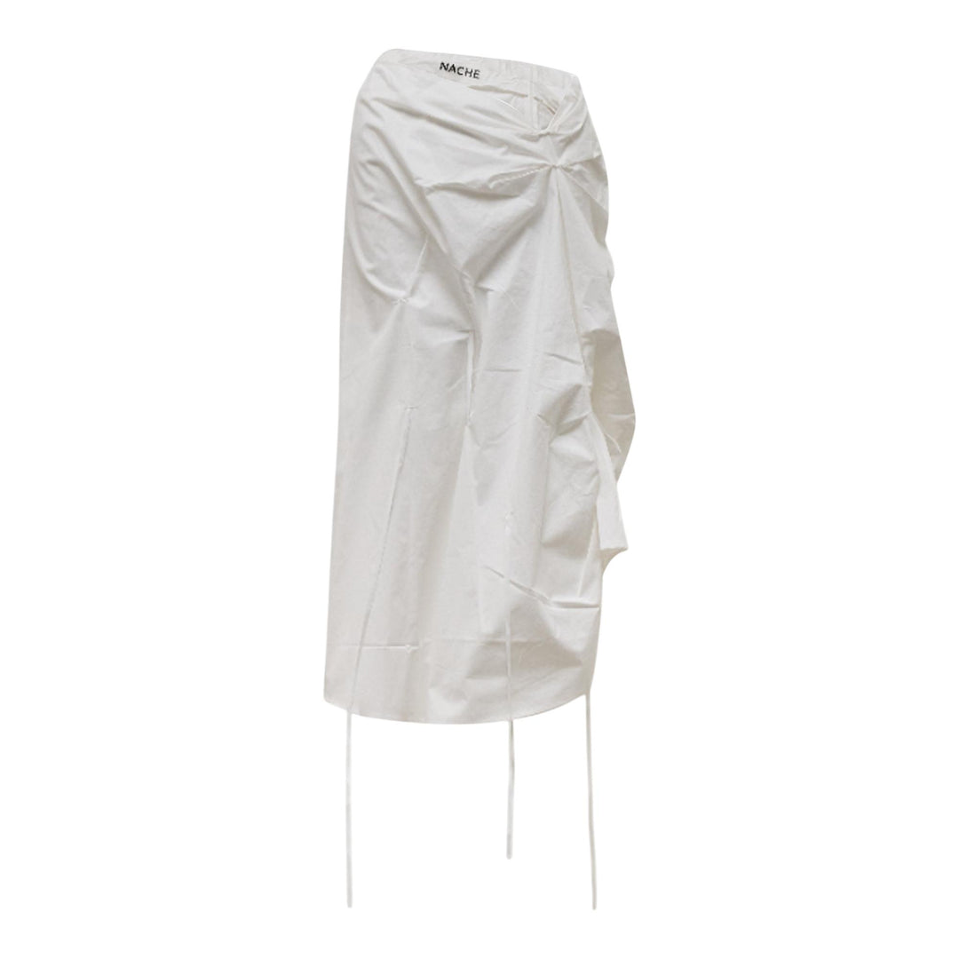 Club21 - NACHE - Strap Pulled Skirt Black - SKIRTS - Off-White