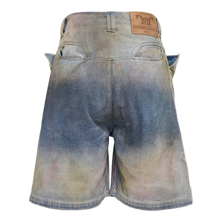 Club21 - NAMESAKE - Natron Cross Jean Shorts - SHORTS - Blue