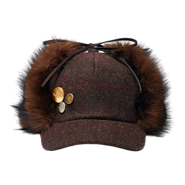 Club21 - OPEN YY - Faux Fur Earflap Cap - HATS - Brown