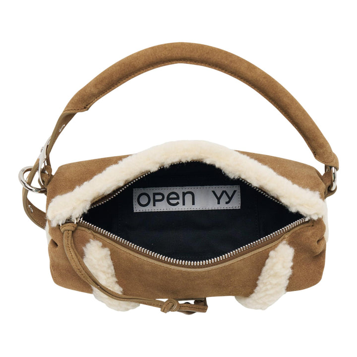 Club21 - OPEN YY - Shearling Stud Pillow Handle - HANDBAGS - Brown