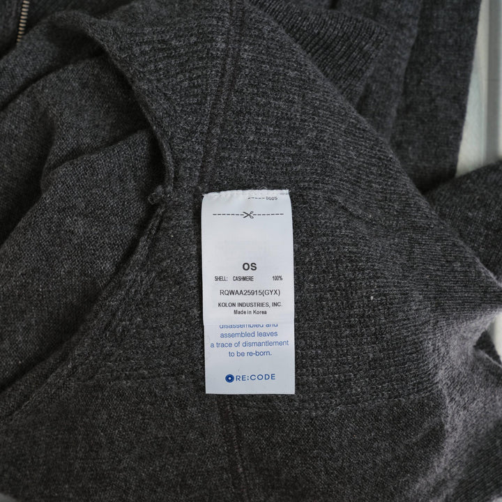 Club21 - RE;CODE - Destroyed Cashmere Knit Zip Up Sweater - SWEATERS - Grey