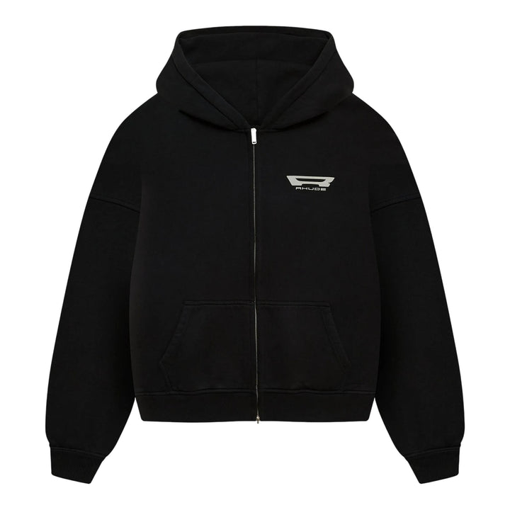 Club21 - RHUDE - Campione Full-Zip Hoodie - JACKETS - Black