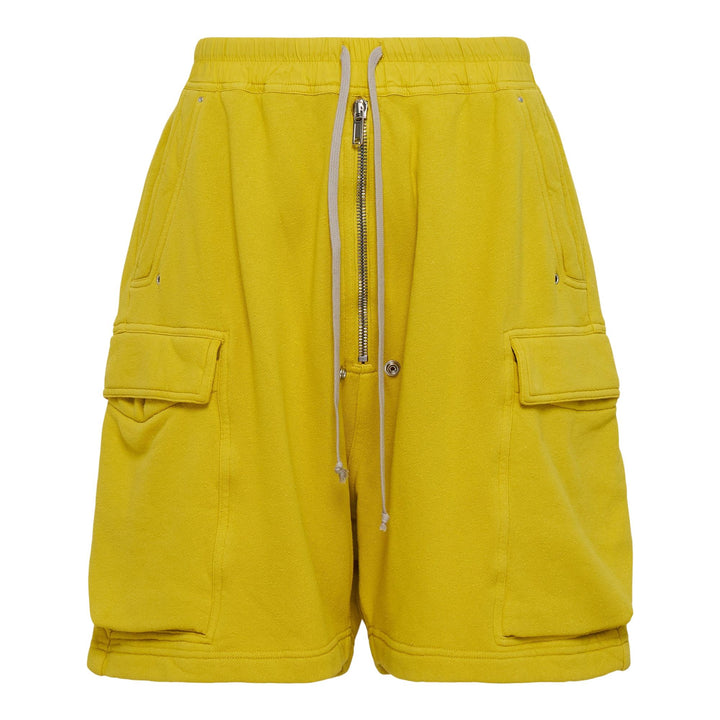 Club21 - Rick Owens DRKSHDW - Cargobela Shorts Slub Felpa - SHORTS - Yellow