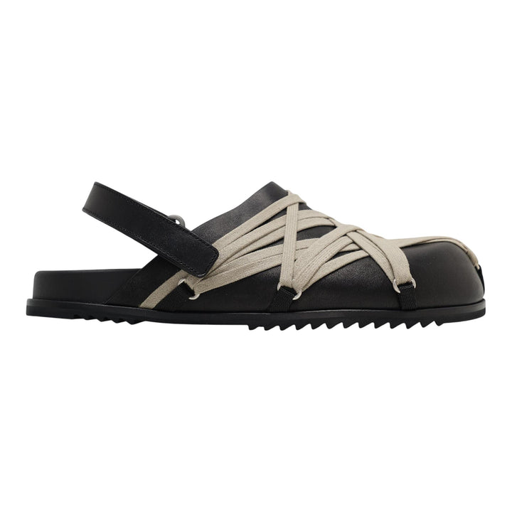 Club21 - Rick Owens - Megalaced Mule Granola Washed - FLAT SANDALS - Black